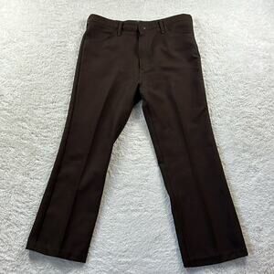 Vintage Wrangler made in the USA brown knit wide leg jeans pants, 38x29